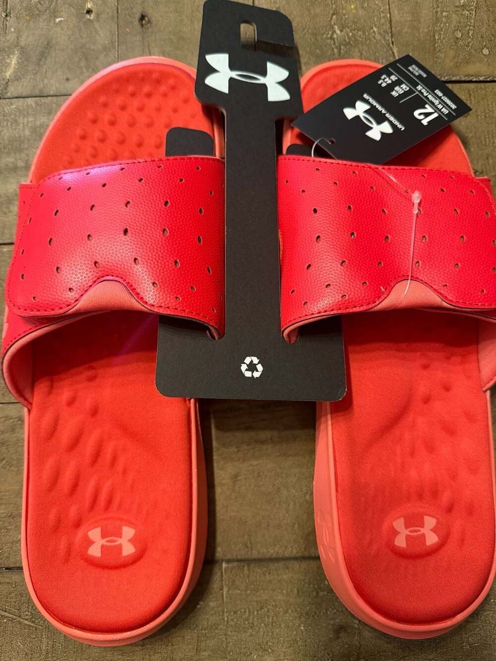 Under Armour UA W Ignite Pro SL Slides Red/Pink Size 12